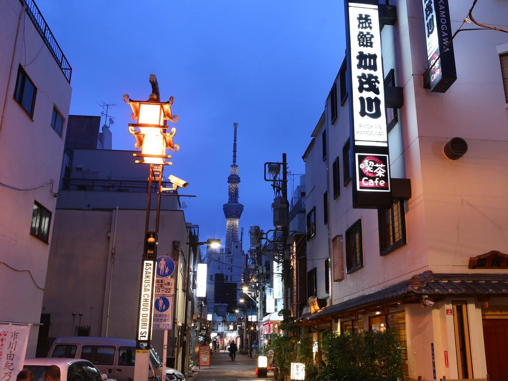 Ryokan Kamogawa Asakusa Tokio Exterior foto